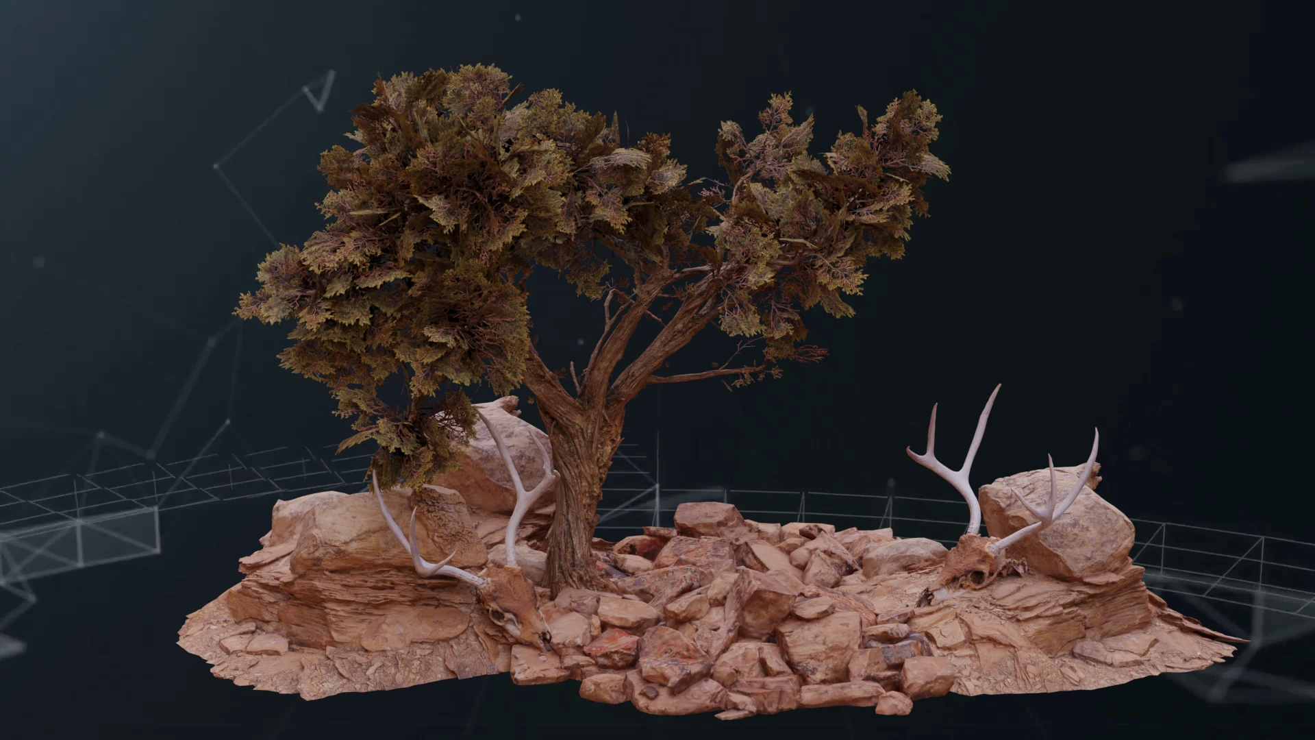 Tree asset with full texturing